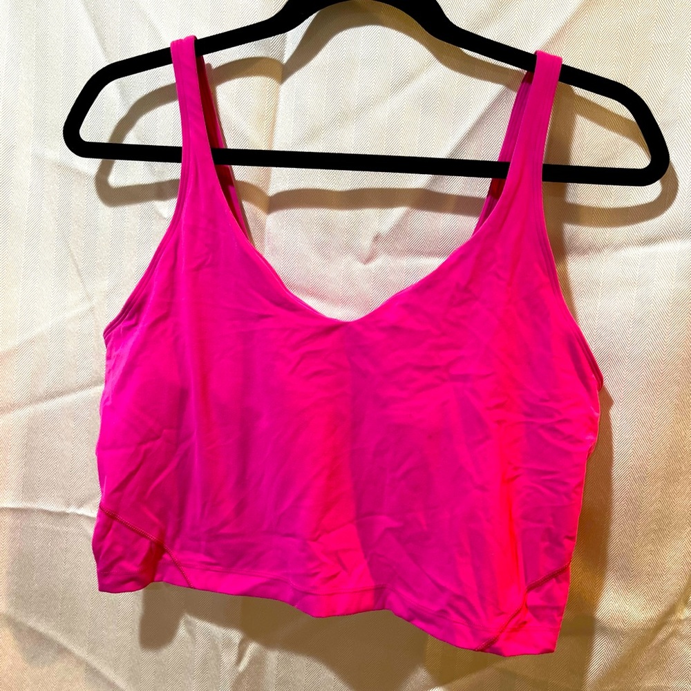 Lululemon hot pink crop top